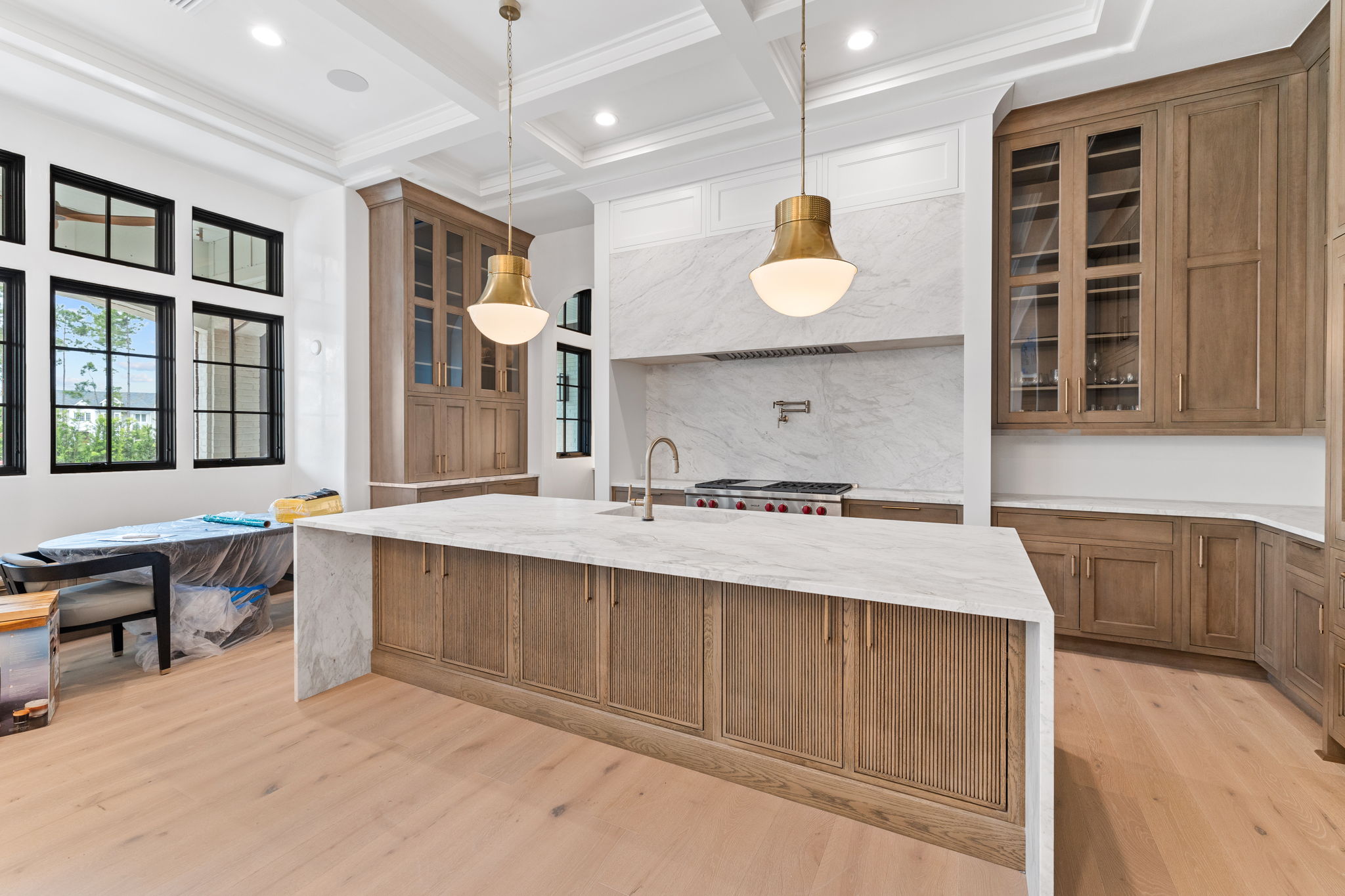 Custom oak kitchen by BLU Cabinets